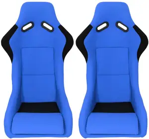 Jiabeir אוניברסלי JDM כחול שחור בד ללא Reclinable ראסינג דלי מושב זוג SPG Profi סגנון מוט עמדת מחוון