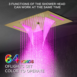 380*580Mm <span class=keywords><strong>3</strong></span> Functie Douchekop Led Set 64 Kleur Led Met Muziek Plafonddouche Voor Badkamer - Product Image 3