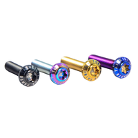 Vis antivol ISO métriques en nickel-titane M5 M6x10/12/15/20/25/30/35mm à tête trompette pour freins à disque de moto, finition oxyde noir