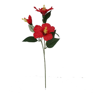 Nouvelles <span class=keywords><strong>fleurs</strong></span> d'<span class=keywords><strong>hibiscus</strong></span> artificielles en soie plastique pour mariage, Noël, Halloween, décoration de la maison - Product Image 2