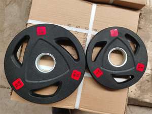 ขายส่ง Tri Grip กันชนยกน้ำหนักปรับเทียบบาร์เบลแผ่นน้ำหนักสำหรับยิม - Product Image 6