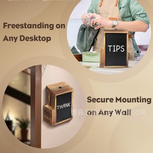 Buzón de sugerencias de madera transfronterizo con cerradura, buzón de madera para pared, caja de recordatorios de donaciones, caja de tickets de madera sencilla - Product Image 3
