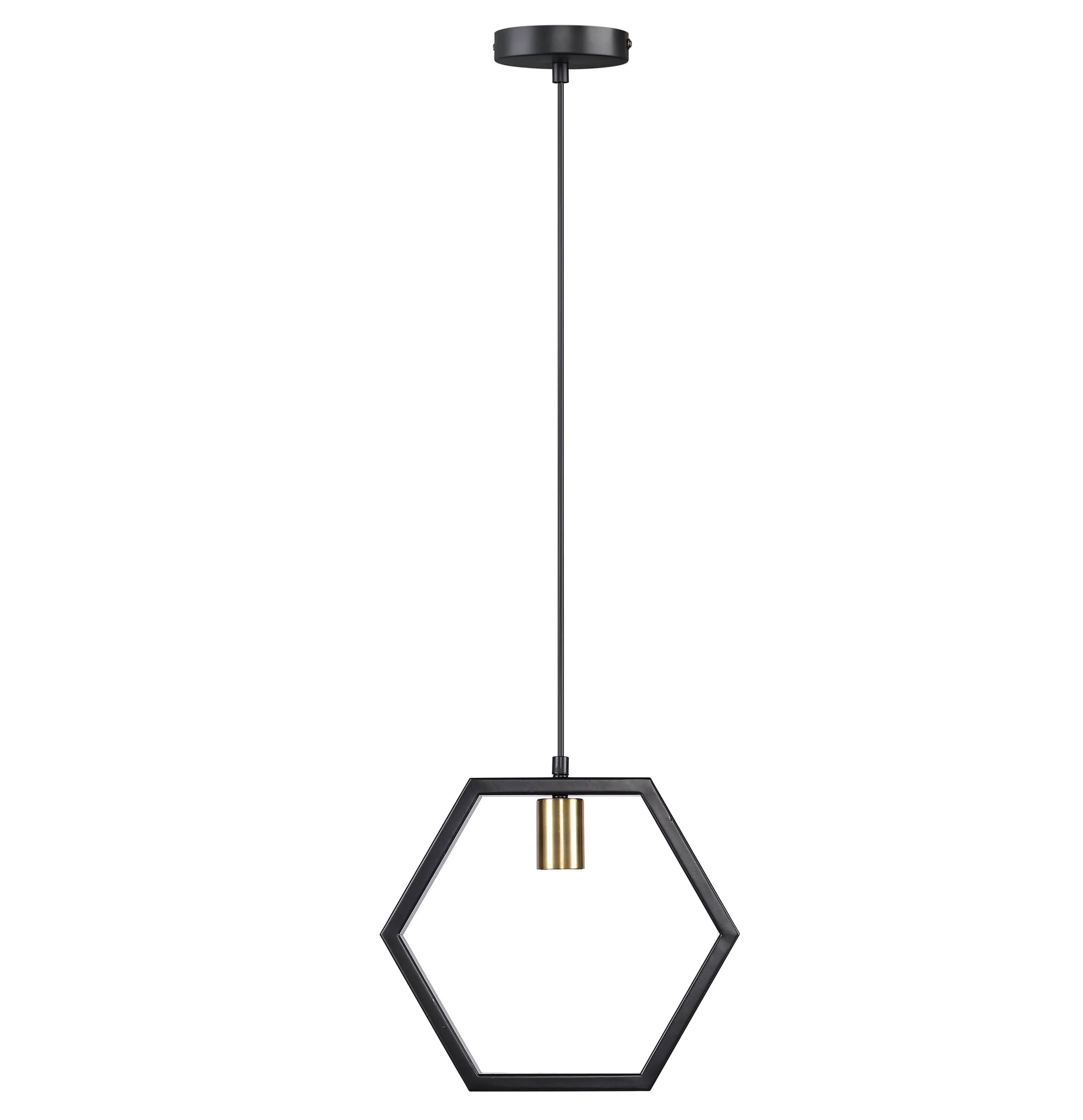 Simple Hexagon Design Ceiling Pendant Lamp e27 Modern Lighting Ceiling Light Design Metal Nordic Pendant Light