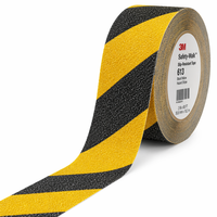 Autocollants adhésifs unilatéraux en acrylique antidérapants jaunes et noirs haute visibilité, motif personnalisé, imperméables, épaisseur 1,3 mm