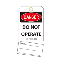 Étiquette de sécurité détachable, faible MOQ personnalisé, étiquette d'avertissement en PVC imperméable, étiquette de verrouillage, étiquette de mise hors tension LOTO, NE PAS UTILISER, étiquette en plastique de 0,38 mm d'épaisseur