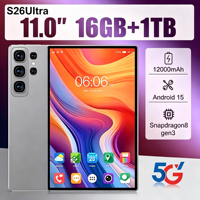 Tablet PC Android ODM S26Max Best Seller 2026, Memori 16G+1TB, Layar HD 11 Inci, Multitasking Lancar, WiFi + BT, Pengiriman Gratis