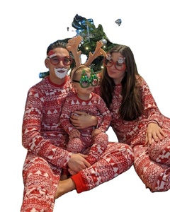 Nuova tendenza Set <span class=keywords><strong>di</strong></span> abbigliamento da donna mamma papà bambina ragazzo nuovo anno madre figlia famiglia abbinata pigiami natalizi - Product Image 2
