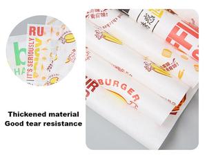 Papier ciré pour emballer les poulets frits, résistant à l'huile et à l'eau, de qualité alimentaire, avec logo personnalisé, pour la restauration rapide, les hamburgers - Product Image 6