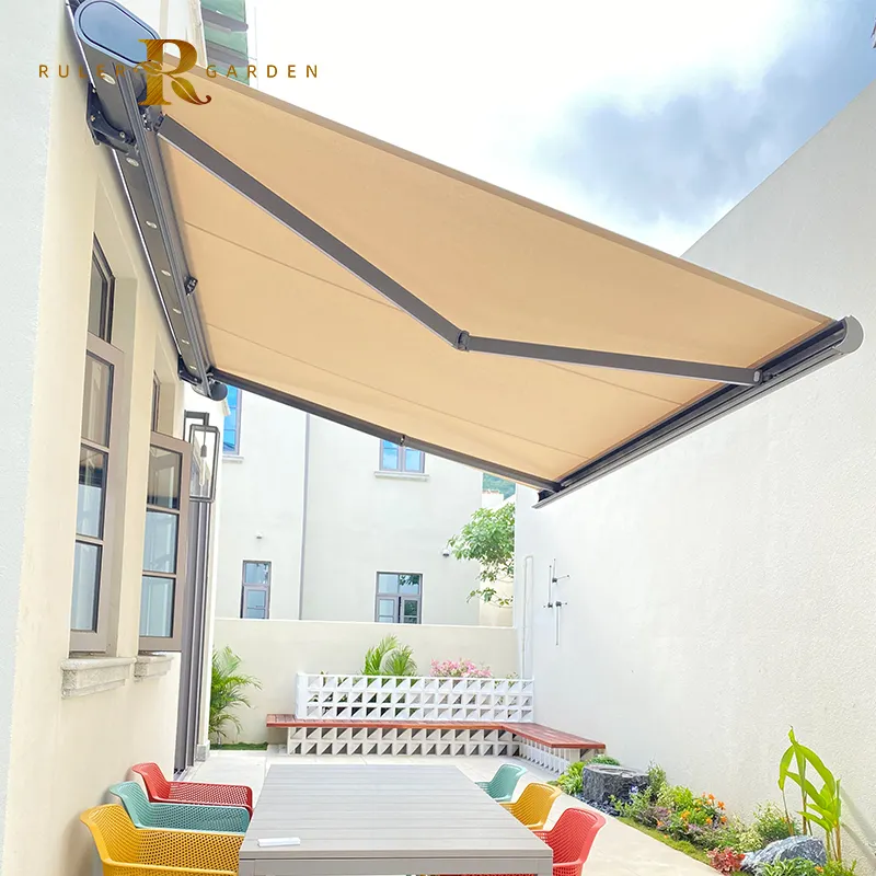 Sun Shade carport bên ngoài vườn Patio ban công hướng dẫn sử dụng mưa nơi trú ẩn cửa tán và cửa sổ có thể thu vào mái hiên ngoài trời tán