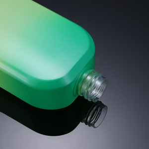 Bouteille plate de 300 ml en PET pour glycérine, design dégradé, emballage pour gel douche, shampoing, produits chimiques quotidiens hydratants - Product Image 2