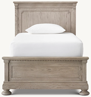 Lit simple en bois de chêne massif de style farmhouse vintage BH05, lit pour enfant, meubles robustes et écologiques pour la chambre à coucher