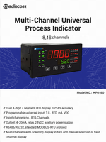 MPD580 CE 0,2 % FS Indicateur numérique multicanal universel haute précision 4-20 mA + Thermocouple + PT100 pour température et processus OEM ODM