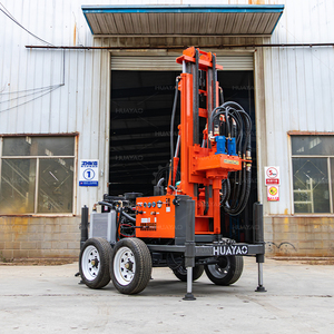 حفارة آبار مياه هيدروليكية جديدة بعجلات ومحرك ديزل بعمق 100م و200م للبيع - Product Image 1