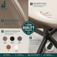 Fauteuil de bureau de luxe en cuir rembourré, fauteuil lounge individuel pour salle d'attente commerciale, zone de réception, hôtel