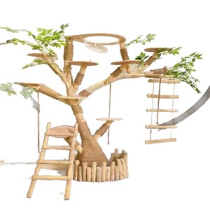 <span class=keywords><strong>Arbre</strong></span> à <span class=keywords><strong>chat</strong></span> en sisal Dongma style mignon avec jouets intégrés, griffoir, jouet interactif et structure d'escalade - Schéma d'installation - Product Image 1