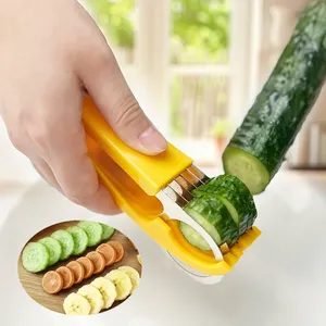 Multifunctional <b>Vegetable</b> <b>Chopper</b> Banana Cucumber Slicer Portable Manual Fruit <b>Vegetable</b> Cutter Kitchen Gadgets Home Use - Product Image 5