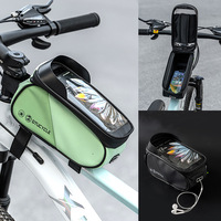 Sacoche de guidon de vélo étanche avec écran tactile et pare-soleil pour VTT et vélo de route