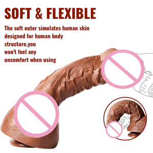 Силиконовый фаллоимитатор Sensanova с присоской – 100% водонепроницаемый, реалистичный дизайн большого члена, вес 663 г, производство Хунань, бесплатная доставка - Product Image 2