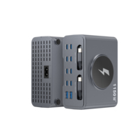 Station de charge de bureau GaN 1150W à 10 ports avec câble Type-C rétractable intégré 65W, chargeur sans fil 15W, hub de charge rapide PD140W