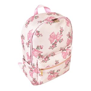 Zaino Scolastico alla Moda in Nylon <span class=keywords><strong>Rosa</strong></span> con Stampa a Fiocco, Impermeabile, Borsa Sportiva Casual con Cerniera per Viaggi Femminili - Product Image 2