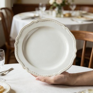 Vintage Porcelain Plate Breakfast Bubble Cute Tableware Set Luxury Bowl - Product Image 1