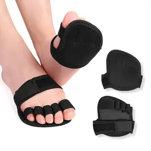 جوارب يوغا 5 أصابع مع حزام قابل للتعديل وسادة نصف مقدمة غير مرئية مضادة للانزلاق جوارب بدون كعب وسادات مشط للنساء