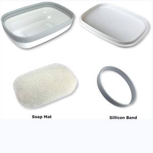 Boîte à savon <span class=keywords><strong>de</strong></span> voyage, porte-savon avec éponge et <span class=keywords><strong>bande</strong></span> en silicone, étanchéité forte - Product Image 6