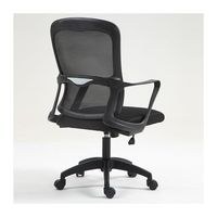 Chaise de bureau exécutive moderne en plastique, dossier ouvert, hauteur réglable, pivotante, 2 vérins à gaz, accoudoirs fixes pour bureau à domicile, salon