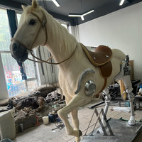 Décoration Animatronique Personnalisée Modèle Faux Animal Vitrine Commerciale Réaliste Sculpture Cheval Robot en Fibre de Verre