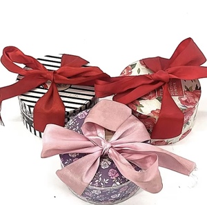 Custom Printed Cardboard Paper Tube With Bow, Round Gift Paper Can for Earring Hair Clip Chocolate Small Gift Packaging - Product Image 4