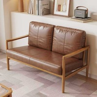 Fauteuil Hank en bois massif, fauteuil de salon pour la maison, fauteuil simple rétro, canapé de balcon