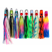 Leurres de pêche au trolling pour thon, formes de têtes en résine multiples, jupes à double couche, couleurs personnalisées pour la pêche en haute mer en eau bleue de gros gibier