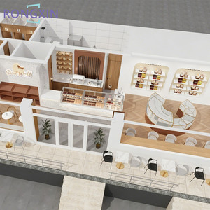 Diseño Interior de Alta Gama Personalizado para Pastelería, Heladería, Cafetería Moderna, Muebles de Cafetería Modernos - Product Image 1