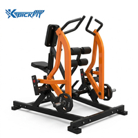 Máquina de Gimnasio para Ejercicios de Espalda con Carga de Discos, Máquina de Remo Sentado, Entrenamiento de Brazos, Máquina de Dips Sentado con Carga, Entrenamiento de Espalda Duradero y Resistente