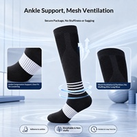 Chaussettes de sport à compression mi-hautes avec soutien de la cheville, respirantes en maille, non étouffantes, pour la course à pied, vente en gros, haute qualité