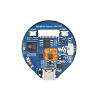 Waveshare papan pengembangan ESP32-S3, dengan LCD sentuh bulat 1.28 inci, ukuran kompak, Akselerometer dan Sensor giroskop