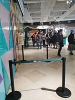 Barrière de ceinture rétractable de contrôle des files d'attente pour aéroport