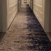 Hotel-Flur-Teppichboden mit Hochflor-Druckmuster, geschnittener Flor, Nylon/Polypropylen, geometrisches Muster, wendbar, waschbar