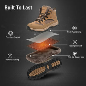 Zapatos Calefactables de Cuero Genuino para Mujer y Hombre, para Invierno, con Forro de Lana (20 Horas de Uso Continuo) - Product Image 6