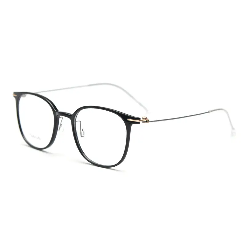 חדש טיטניום משקפיים אופטיים מסגרת 6.5g סופר אור רטרו אופנה פלסטיק-פלדה Eyewear נשים כיכר מעצב משקפיים