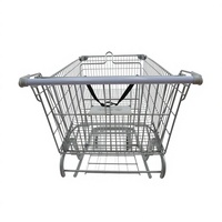 Chariot de courses en fil d'acier pour la vente en gros et au détail, utilisation en supermarché, structure en maille de qualité supérieure, protection contre la corrosion par galvanisation