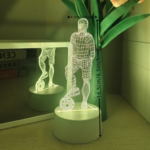 Football Player Style for Soccerfeaturing 3D Acrylic Panel Indoor LED Night <b>Light</b>, Suitable for Bedroom Decoration - Product Image 6