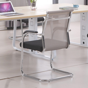 Conference <b>Chair</b> Mesh Back Fixed Armrest Ergonomic Office Staff <b>Chair</b> <b>Study</b> Room Commercial Use - Product Image 3