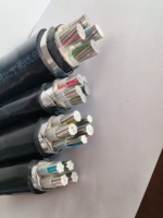 Câble d'alimentation blindé en PVC à âme en aluminium massif 4 conducteurs 120 mm 600 V pour usage en construction, marque Ninggao, vente en gros directe des fabricants