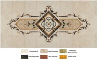 Médaillon en pierre naturelle PerfectStone, carrelage décoratif en marbre, marbre découpé au jet d'eau