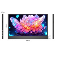 Moniteur de jeu étendu ultra-mince de 13.3 pouces IPS moniteurs portables pour ordinateur portable avec support