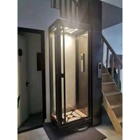 Ascenseur hydraulique résidentiel à commande AC pour 2 à 4 étages, ascenseur extérieur pour passagers avec dispositifs de sécurité