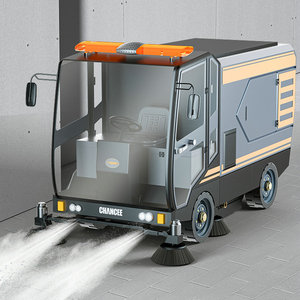 Mini Tractor de Calle Automático con Cabina Completamente Cerrada, Aspiradora de Polvo para Exteriores, Barredora de Suelos - Product Image 4
