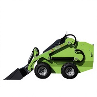 Vente directe usine : Chargeuse compacte électrique télécommandée sur roues ou sur chenilles, mini-chargeuse frontale avec accessoires