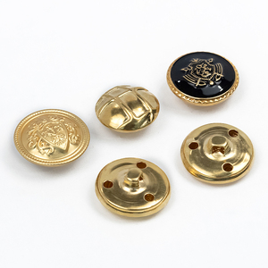 New Arrival 20mm Gold Embossed Brass Blazer <b>Button</b> Plain Sew-on Snap <b>Button</b> Gold Metal Coat <b>Buttons</b> - Product Image 5